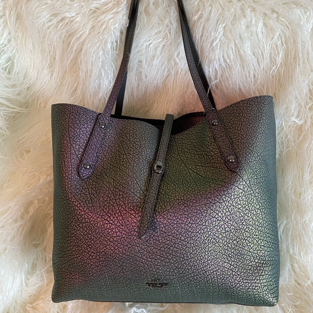 COACH Market Tote, HOLOGRAM iridescent leather